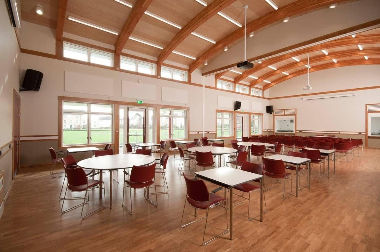 The Gordon Hall in cabaret layout with round tables